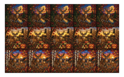DecoCraft - Studio 1375 - Scenic Elevated Texture Tiles - Autumn Deer Assortment