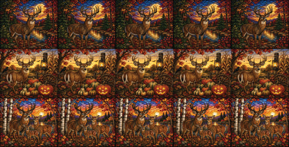 DecoCraft - Studio 1375 - Scenic Elevated Texture Tiles - Autumn Deer Assortment