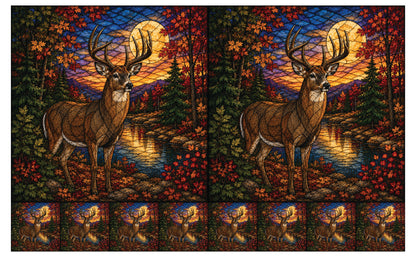 DecoCraft - Studio 1375 - Scenic Elevated Texture Tiles - Deer - Autumn Majesty