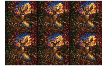 DecoCraft - Studio 1375 - Scenic Elevated Texture Tiles - Deer - Autumn Majesty