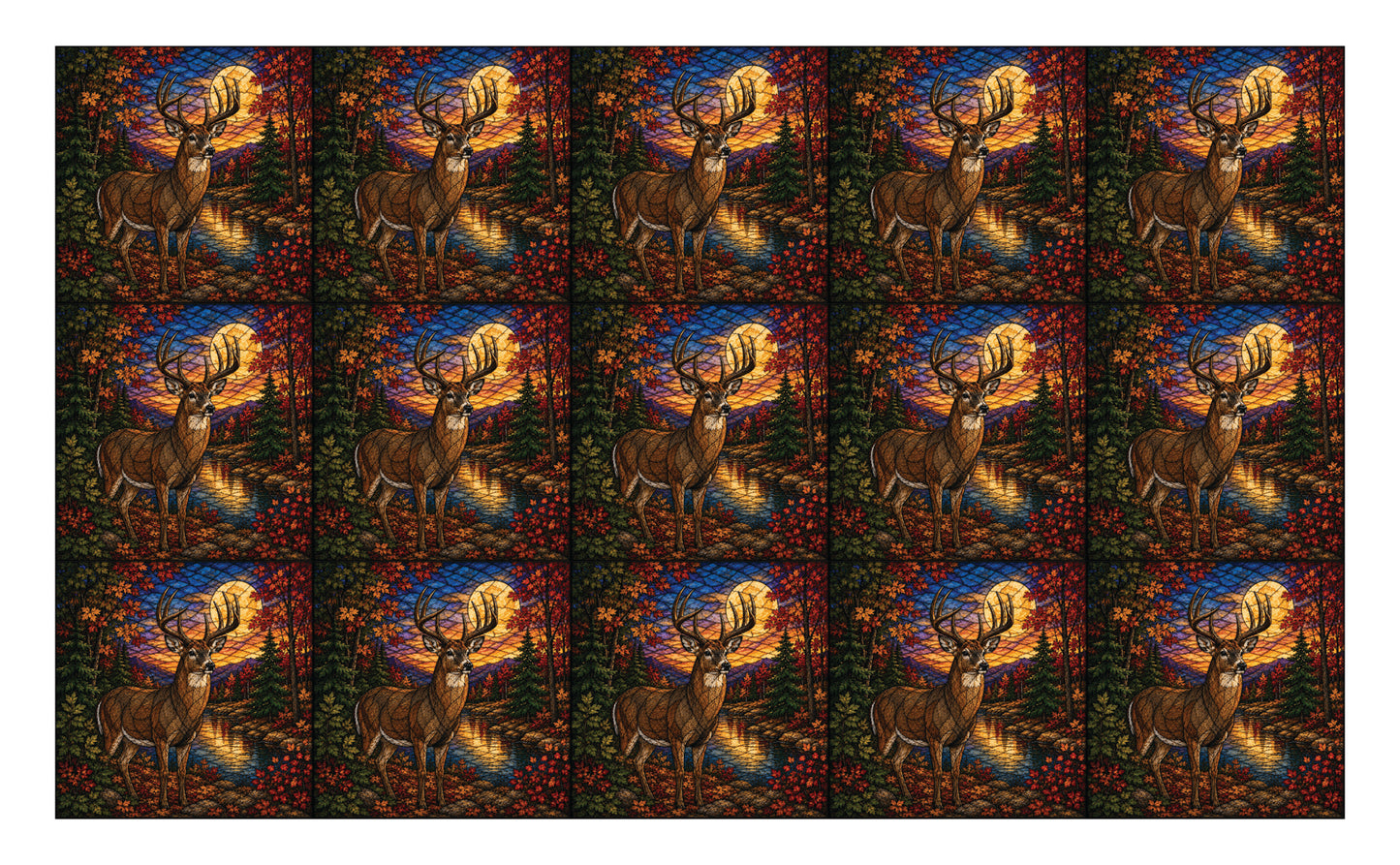 DecoCraft - Studio 1375 - Scenic Elevated Texture Tiles - Deer - Autumn Majesty