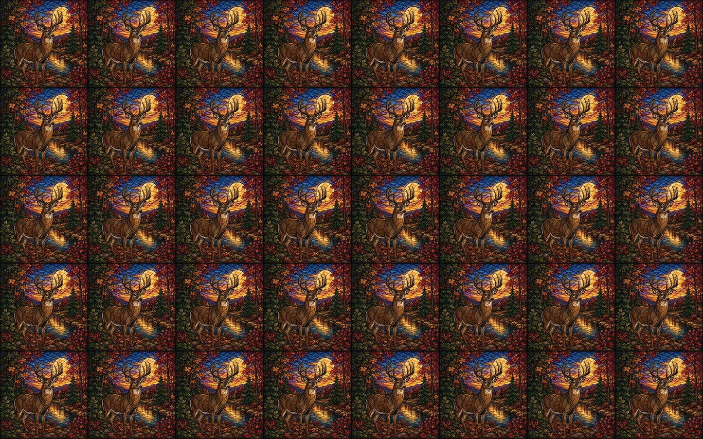 DecoCraft - Studio 1375 - Scenic Elevated Texture Tiles - Deer - Autumn Majesty