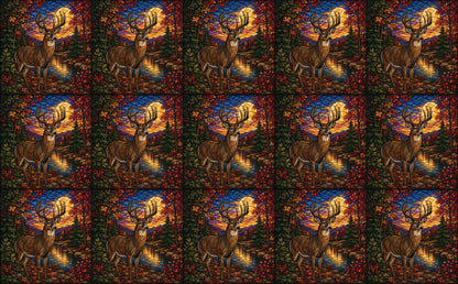 DecoCraft - Studio 1375 - Scenic Elevated Texture Tiles - Deer - Autumn Majesty