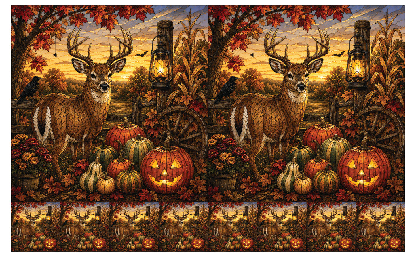 DecoCraft - Studio 1375 - Scenic Elevated Texture Tiles - Deer - Harvest Guardian