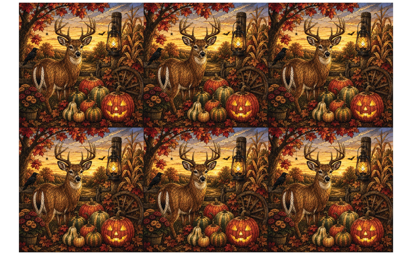 DecoCraft - Studio 1375 - Scenic Elevated Texture Tiles - Deer - Harvest Guardian