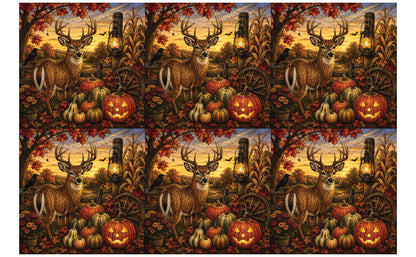 DecoCraft - Studio 1375 - Scenic Elevated Texture Tiles - Deer - Harvest Guardian