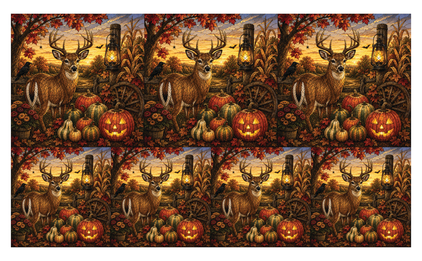 DecoCraft - Studio 1375 - Scenic Elevated Texture Tiles - Deer - Harvest Guardian