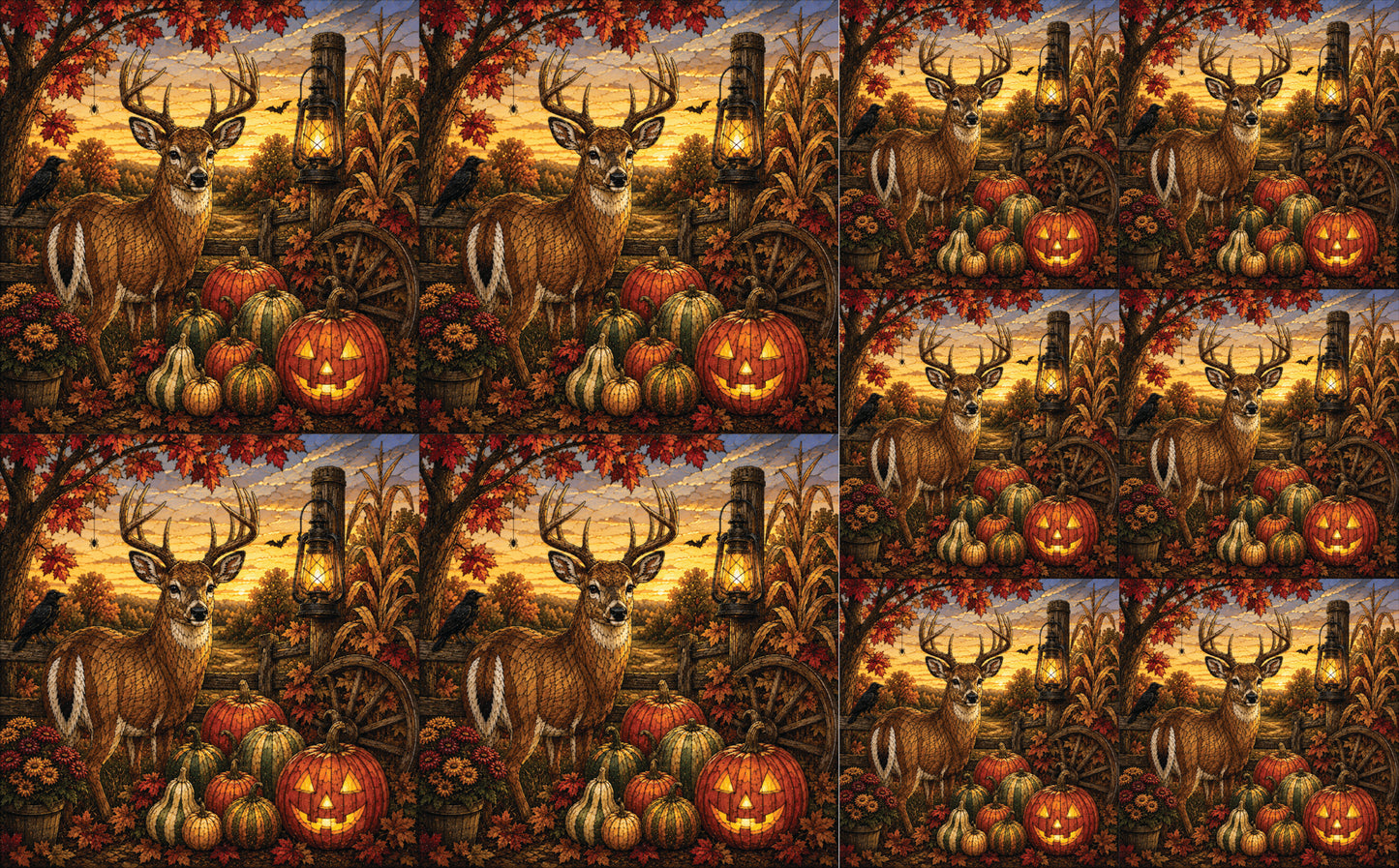DecoCraft - Studio 1375 - Scenic Elevated Texture Tiles - Deer - Harvest Guardian
