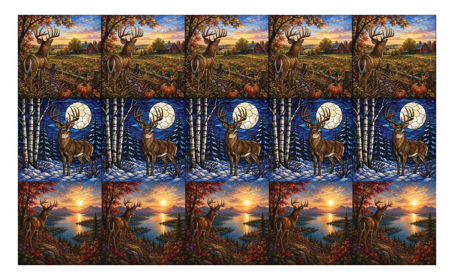DecoCraft - Studio 1375 - Scenic Elevated Texture Tiles - Season of Deer Assortment
