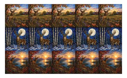 DecoCraft - Studio 1375 - Scenic Elevated Texture Tiles - Season of Deer Assortment
