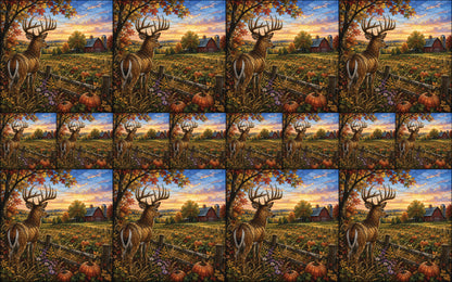 DecoCraft - Studio 1375 - Scenic Elevated Texture Tiles - Deer - Autumn Sentinel