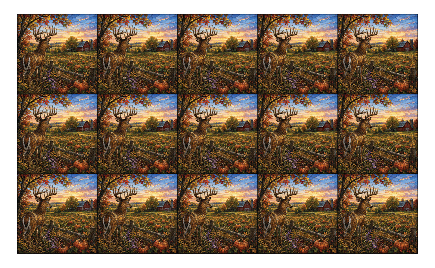 DecoCraft - Studio 1375 - Scenic Elevated Texture Tiles - Deer - Autumn Sentinel