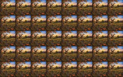 DecoCraft - Studio 1375 - Scenic Elevated Texture Tiles - Deer - Autumn Sentinel