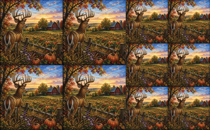DecoCraft - Studio 1375 - Scenic Elevated Texture Tiles - Deer - Autumn Sentinel