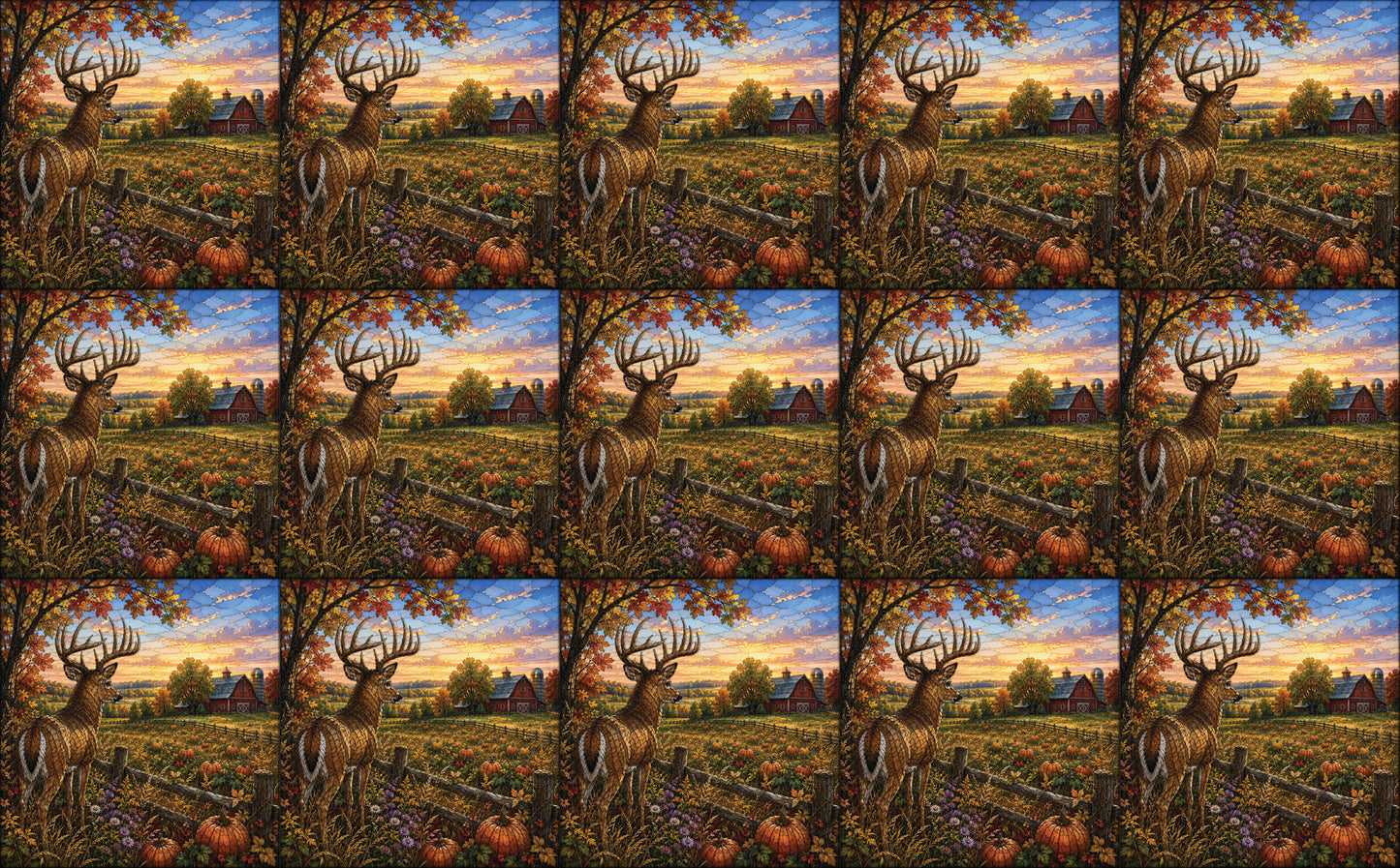 DecoCraft - Studio 1375 - Scenic Elevated Texture Tiles - Deer - Autumn Sentinel