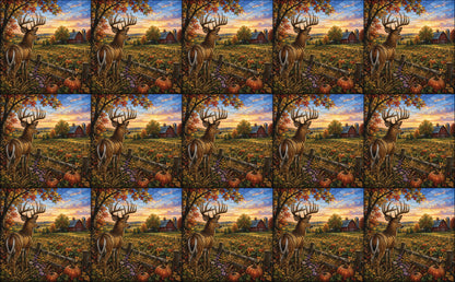DecoCraft - Studio 1375 - Scenic Elevated Texture Tiles - Deer - Autumn Sentinel