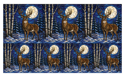 DecoCraft - Studio 1375 - Scenic Elevated Texture Tiles - Deer - Moonlit Guardian