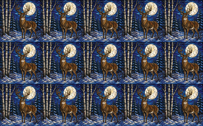 DecoCraft - Studio 1375 - Scenic Elevated Texture Tiles - Deer - Moonlit Guardian