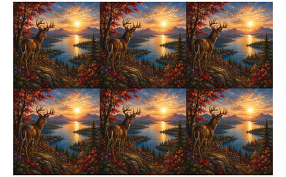 DecoCraft - Studio 1375 - Scenic Elevated Texture Tiles - Deer - Golden Hour Overlook