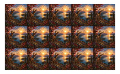 DecoCraft - Studio 1375 - Scenic Elevated Texture Tiles - Deer - Golden Hour Overlook
