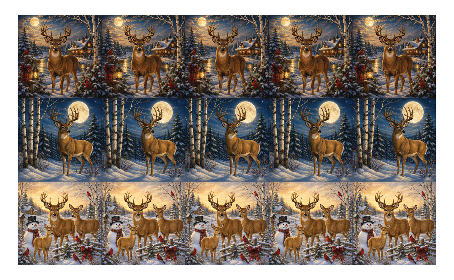 DecoCraft - Studio 1375 - Scenic Tiles Series - Winter Deer Assortment
