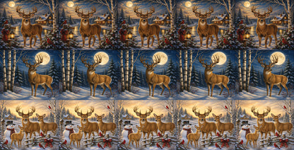 DecoCraft - Studio 1375 - Scenic Tiles Series - Winter Deer Assortment