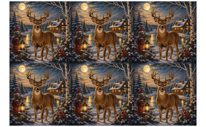 DecoCraft - Studio 1375 - Scenic Tiles Series - Deer - Moonlit Watch