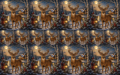 DecoCraft - Studio 1375 - Scenic Tiles Series - Deer - Moonlit Watch