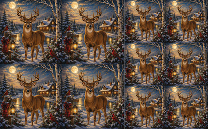 DecoCraft - Studio 1375 - Scenic Tiles Series - Deer - Moonlit Watch
