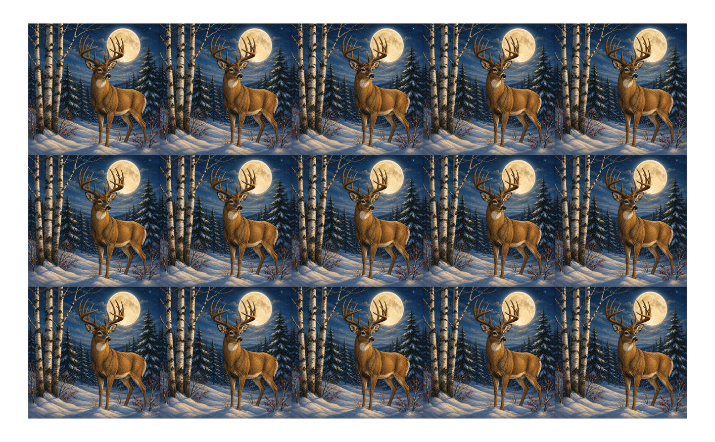 DecoCraft - Studio 1375 - Scenic Tiles Series - Deer - Night Guardian