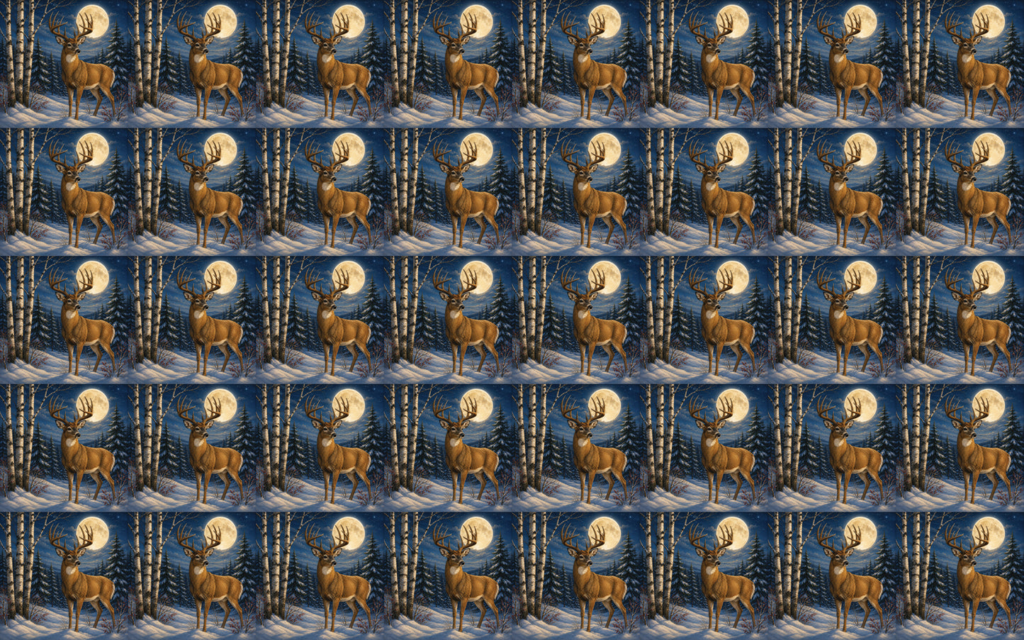 DecoCraft - Studio 1375 - Scenic Tiles Series - Deer - Night Guardian