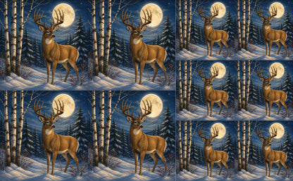 DecoCraft - Studio 1375 - Scenic Tiles Series - Deer - Night Guardian