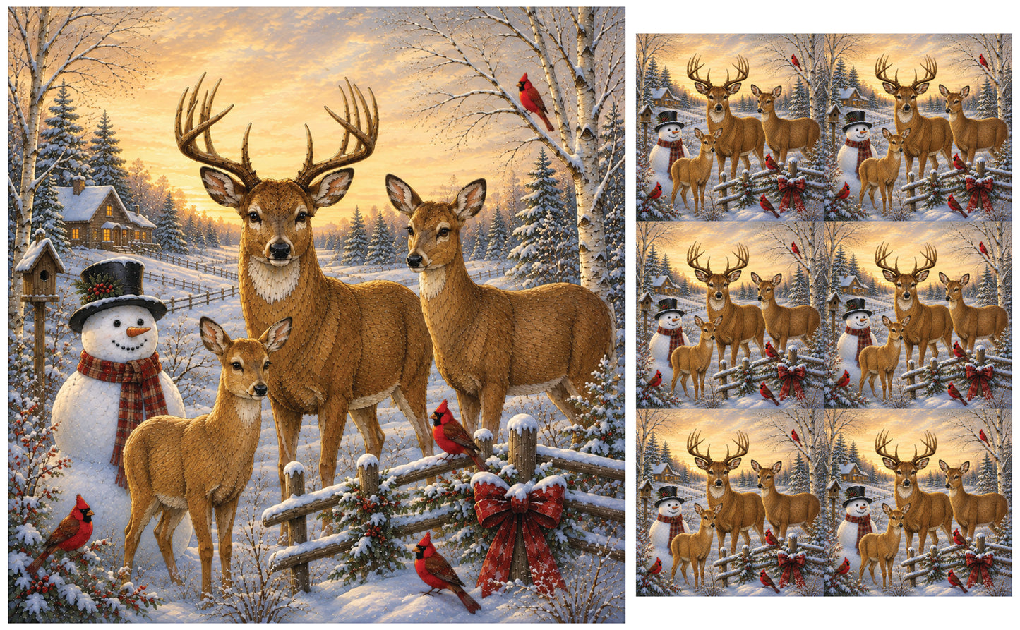 DecoCraft - Studio 1375 - Scenic Tiles Series - Deer - Warm Welcome