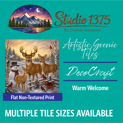DecoCraft - Studio 1375 - Scenic Tiles Series - Deer - Warm Welcome