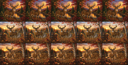 DecoCraft - Studio 1375 - Scenic Tiles Series - More Autumn Deer