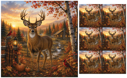 DecoCraft - Studio 1375 - Scenic Tiles Series - Deer - Buck Creek
