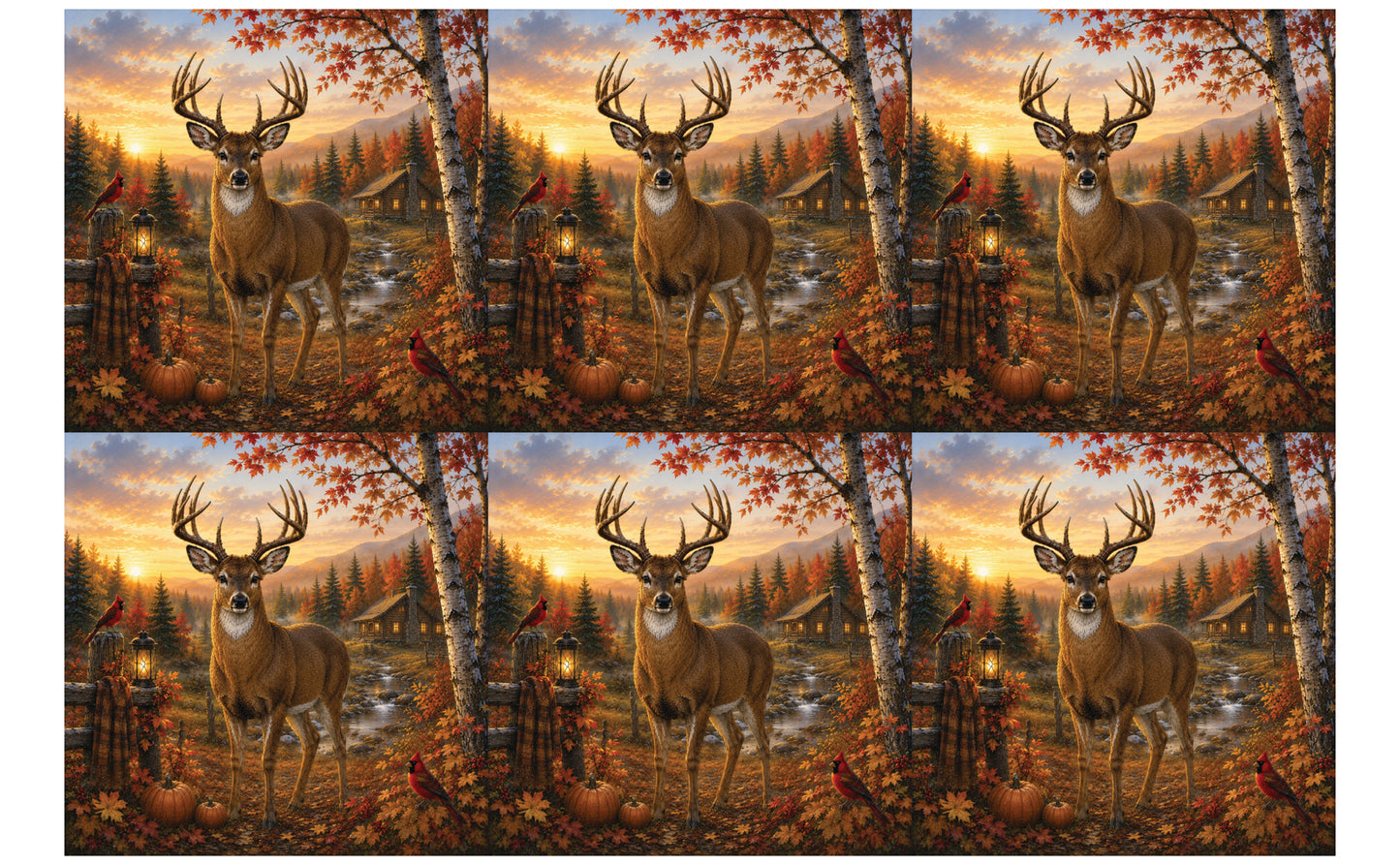 DecoCraft - Studio 1375 - Scenic Tiles Series - Deer - Buck Creek