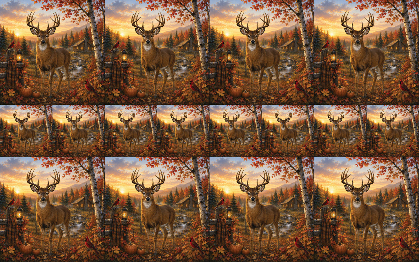 DecoCraft - Studio 1375 - Scenic Tiles Series - Deer - Buck Creek