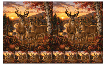 DecoCraft - Studio 1375 - Scenic Tiles Series - Deer - Twilight Family