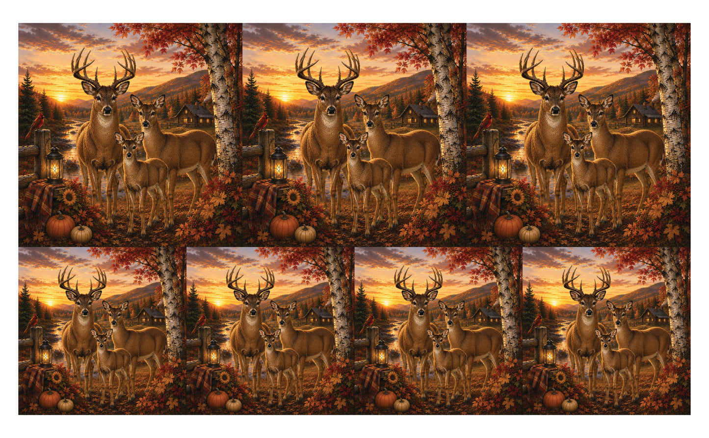 DecoCraft - Studio 1375 - Scenic Tiles Series - Deer - Twilight Family