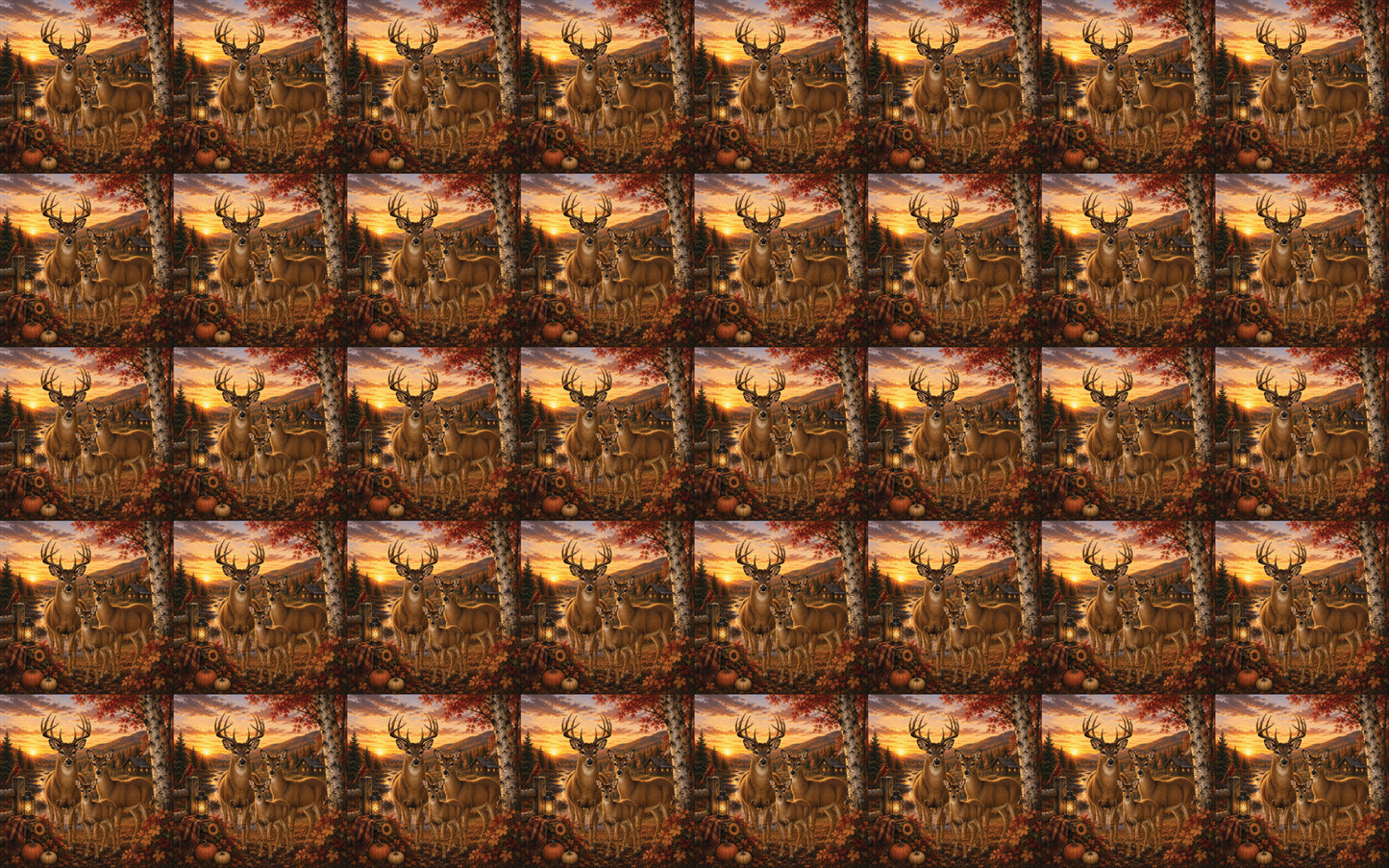 DecoCraft - Studio 1375 - Scenic Tiles Series - Deer - Twilight Family