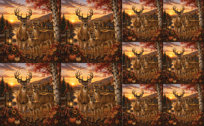DecoCraft - Studio 1375 - Scenic Tiles Series - Deer - Twilight Family