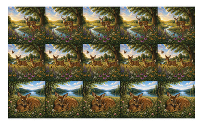 DecoCraft - Studio 1375 - Scenic Tiles Series - Spring Deer Assortment