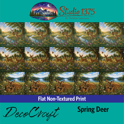 DecoCraft - Studio 1375 - Scenic Tiles Series - Spring Deer Assortment