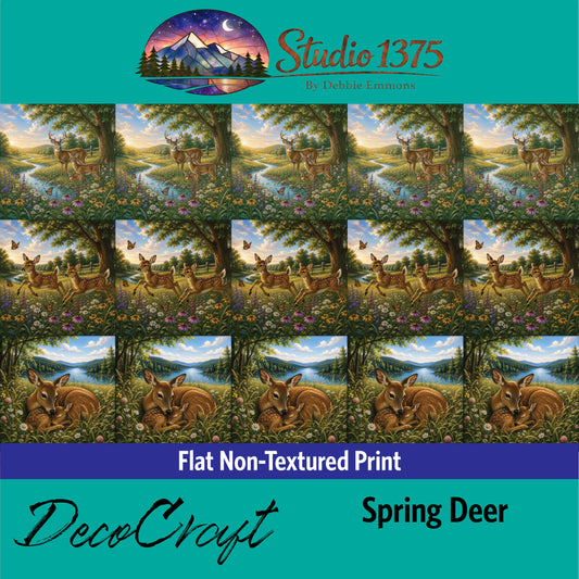DecoCraft - Studio 1375 - Scenic Tiles Series - Spring Deer Assortment
