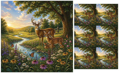 DecoCraft - Studio 1375 - Scenic Tiles Series - Deer Creek