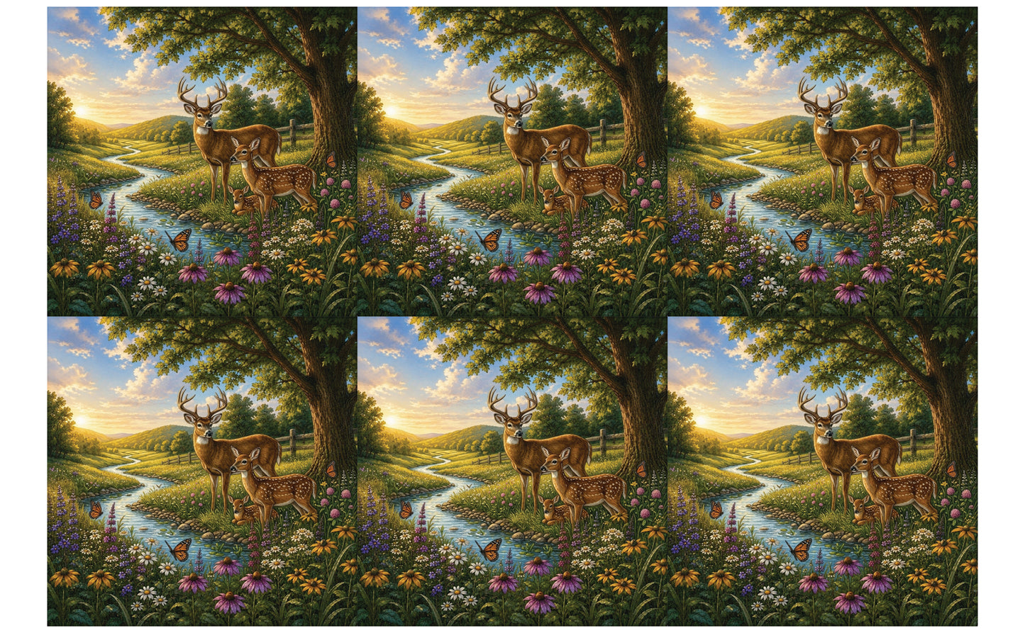 DecoCraft - Studio 1375 - Scenic Tiles Series - Deer Creek