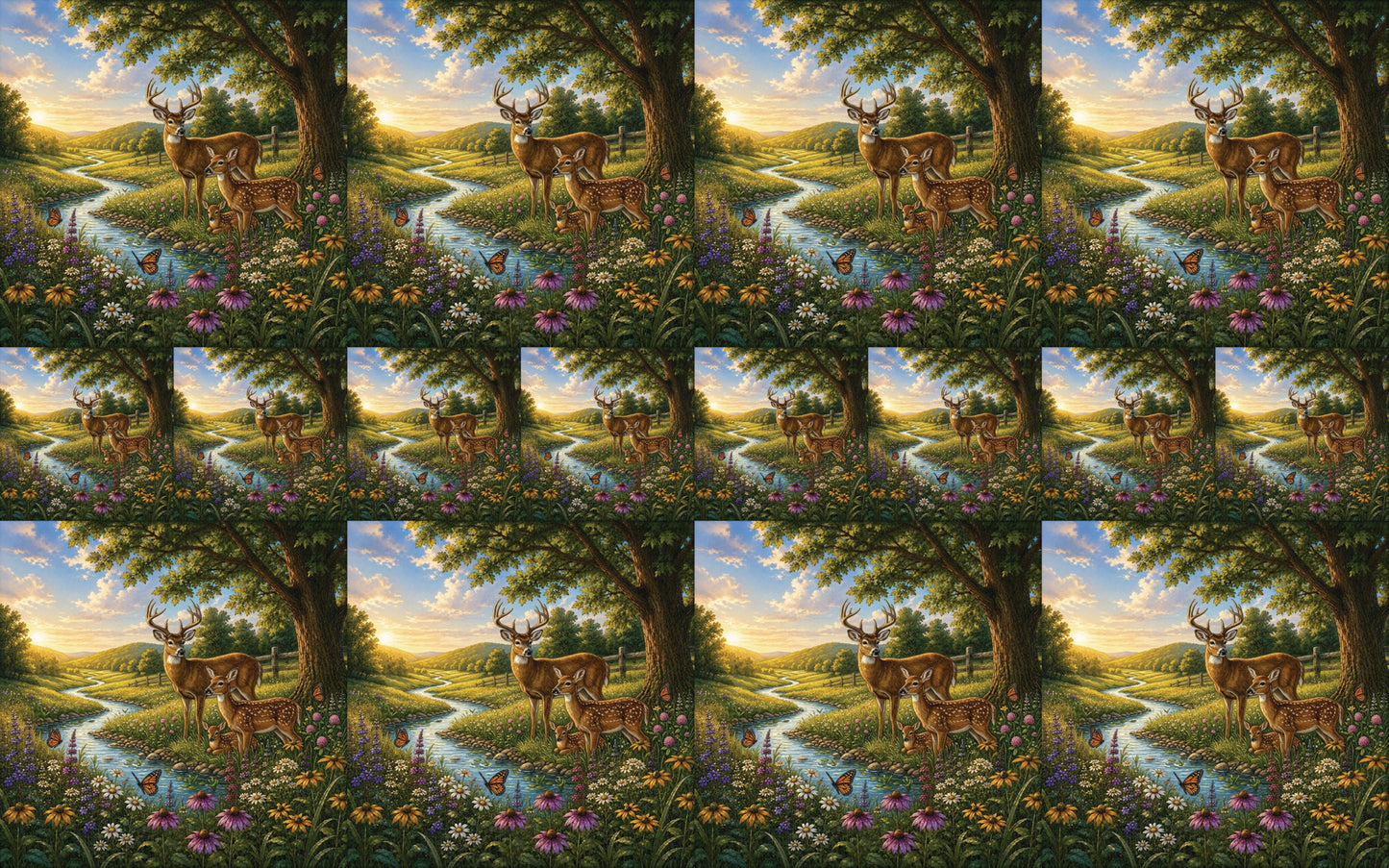 DecoCraft - Studio 1375 - Scenic Tiles Series - Deer Creek