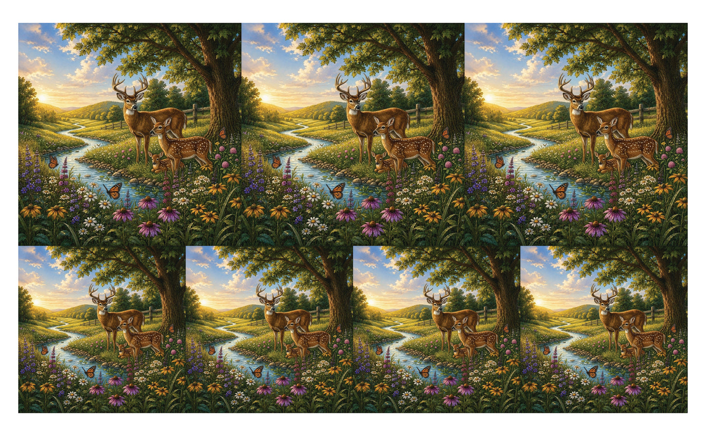 DecoCraft - Studio 1375 - Scenic Tiles Series - Deer Creek
