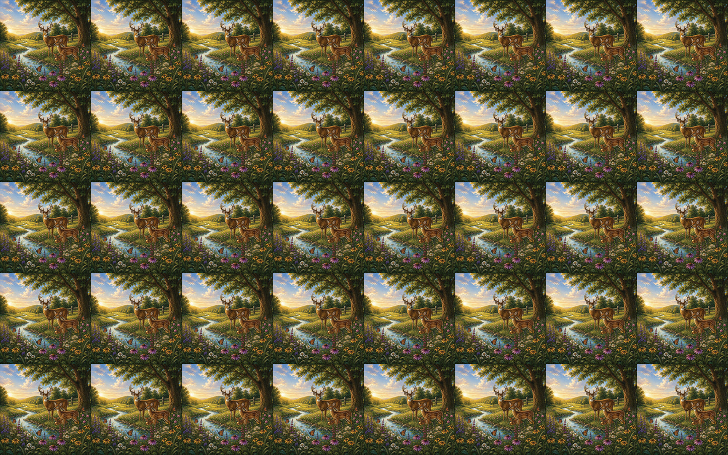 DecoCraft - Studio 1375 - Scenic Tiles Series - Deer Creek